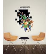 Minecraft 3D samolepka na stenu